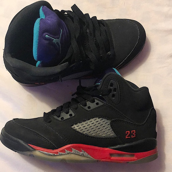 Jordan retro, black, red, purple and